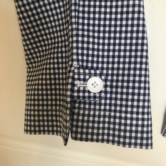 NWT Talbots Perfect Crop Navy Blue White Gingham Check Pants Size 8 - Picture 5 of 7